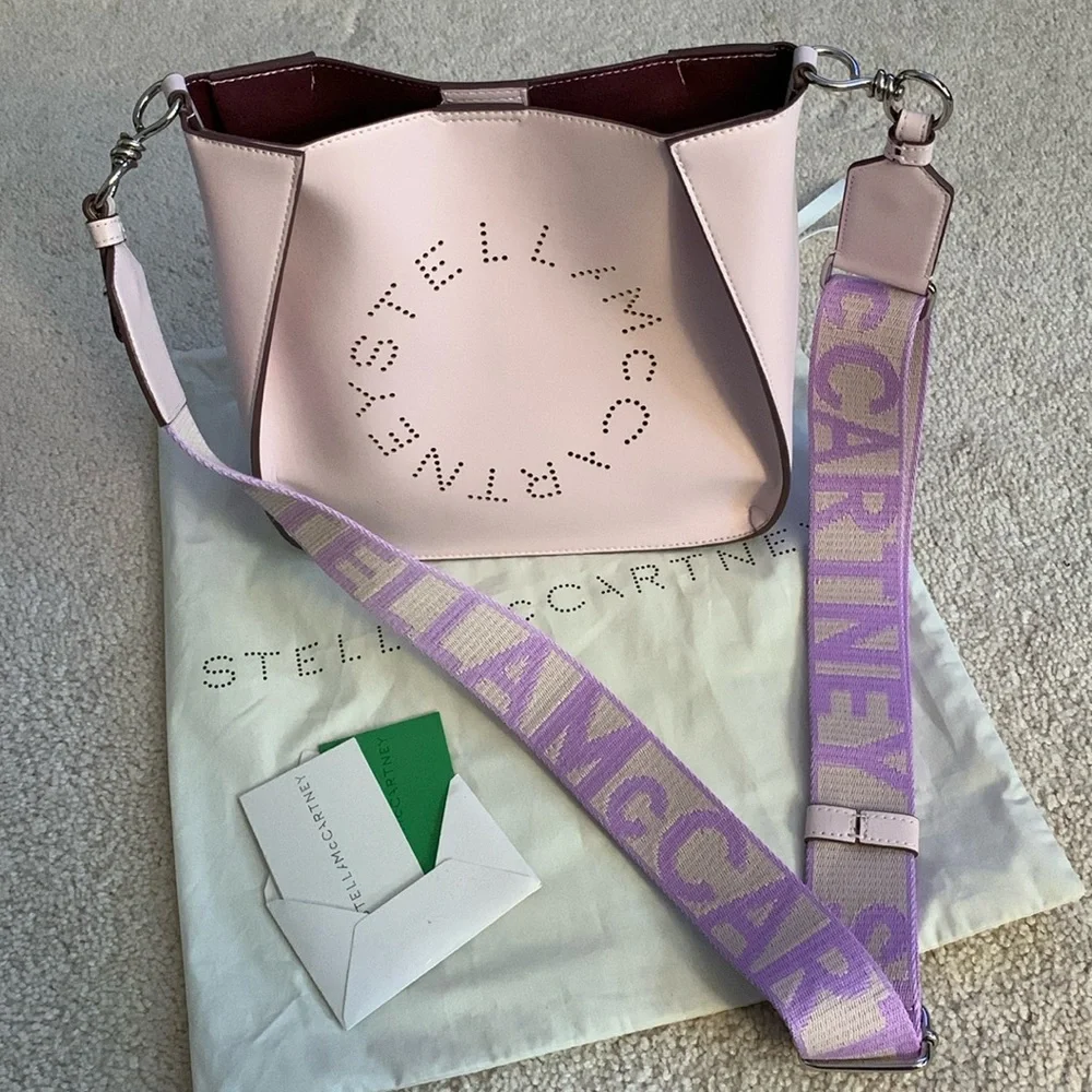 ๐ธ Stella McCartney perforated logo alter Napa crossbody bag in Lilac - Picture 1 of 15